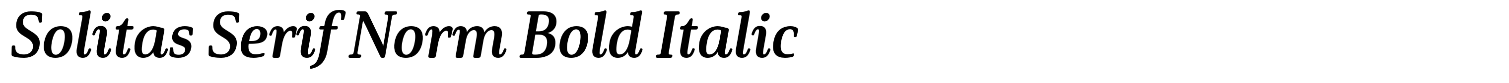 Solitas Serif Norm Bold Italic